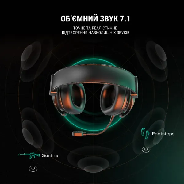 Ігрова гарнітура Fifine RGB H6 (Black) (UA)