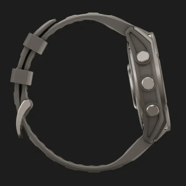 Garmin Fenix 9 47mm AMOLED Sapphire Titanium with Pebble Gray Silicone Band