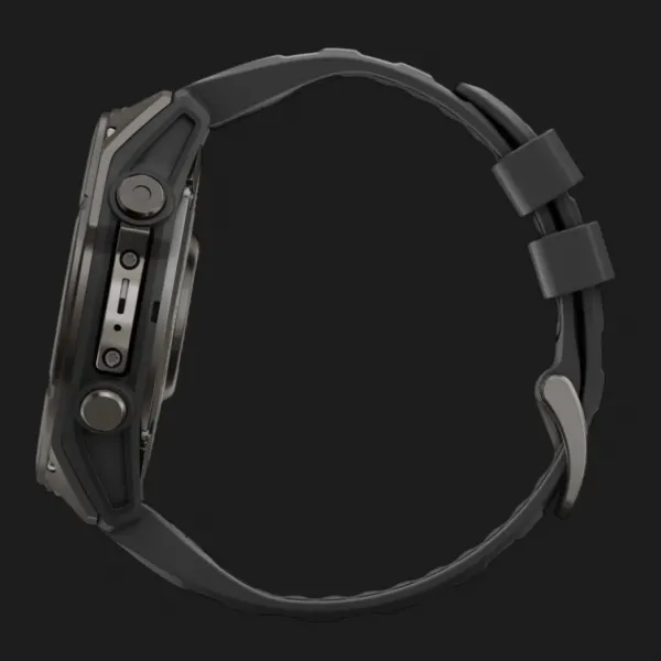 Garmin Fenix 9 51mm AMOLED Sapphire Carbon Gray DLC Titanium with Black Silicone Band