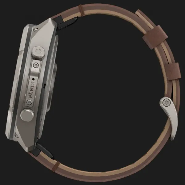 Garmin Fenix 9 Pro 51mm LTE AMOLED Sapphire Titanium with Walnut Leather Band