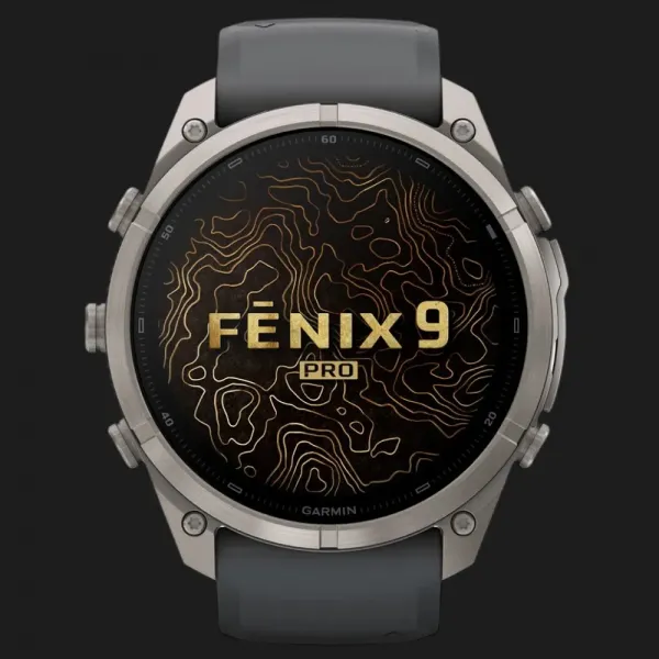 Garmin Fenix 9 Pro 51mm AMOLED Sapphire Titanium with Graphite/Black Silicone Band