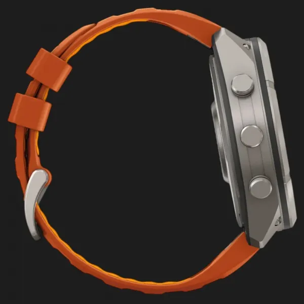 Garmin Fenix 9 Pro 51mm AMOLED Sapphire Titanium with Autumn Orange/Spark Orange Silicone Band