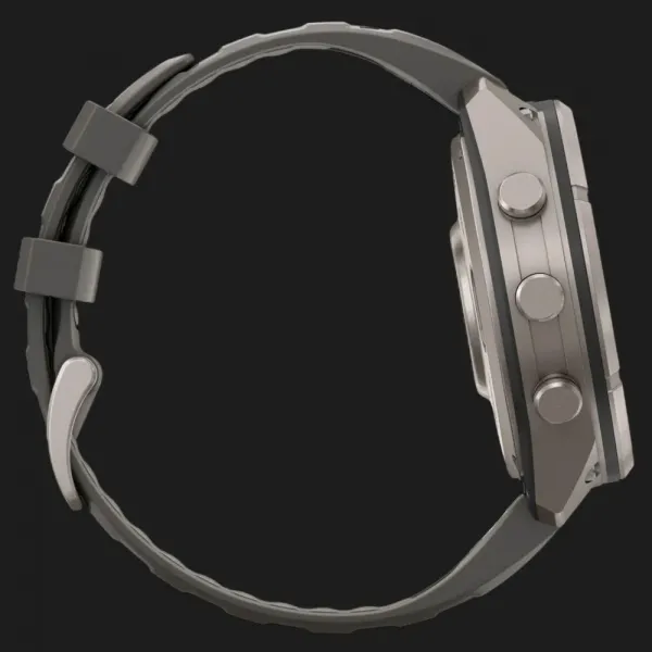 Garmin Fenix 9 Pro 47mm Sapphire Solar Titanium with Pebble Gray/Silver Gray Silicone Band