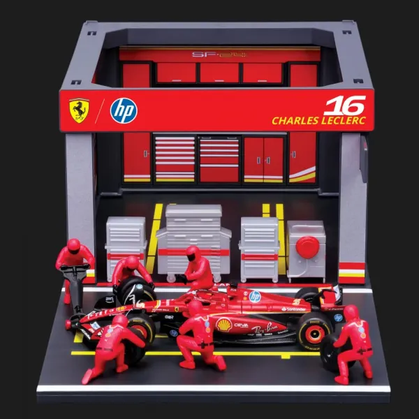 Ігровий набір B​burago Pit Pass Ferrari SF-24 (1:43) (18-36862 (#16))