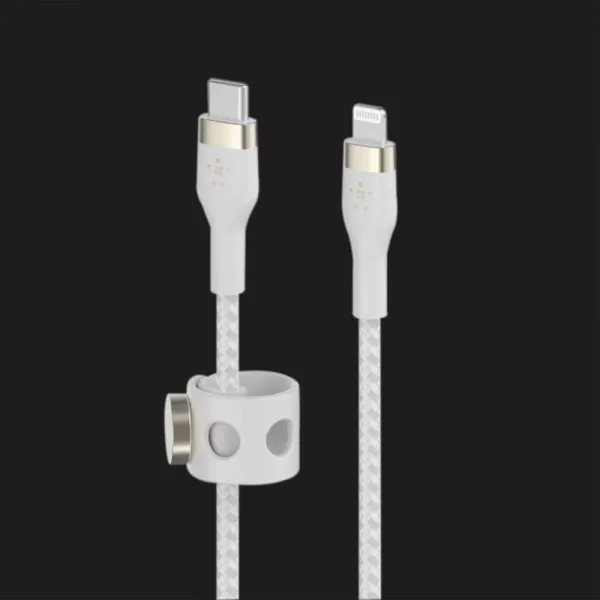 Кабель Belkin Braided Silicone USB-С to Lightning 1m (White)