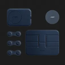 Аксесуари до килимка MOFT Smart Desk Mat (1 Wireless Charging Pad, 1 Sticker, 3 Organizer, 1 Holder) (Oxford Blue)