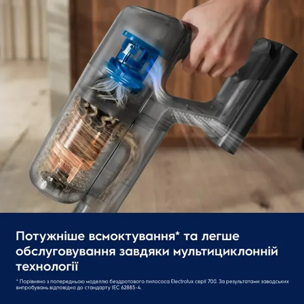 Акумуляторний пилосос Electrolux (EP72AB21UG) (Gray)