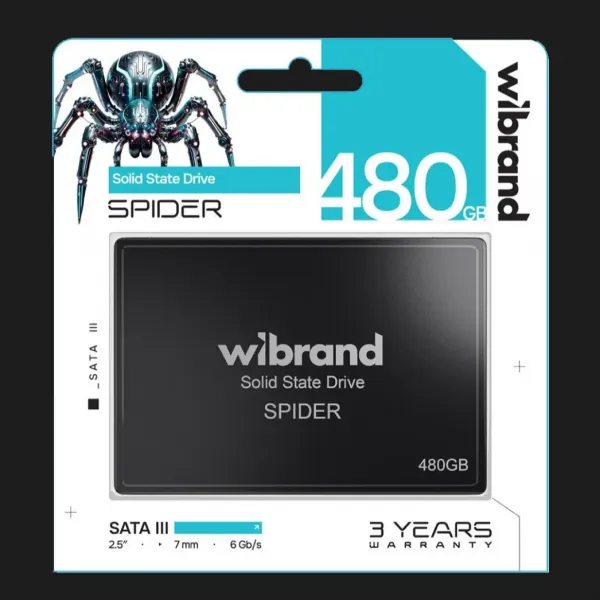 SSD накопичувач Wibrand Spider 480GB 2.5 (WI2.5SSD/SP480GBST)