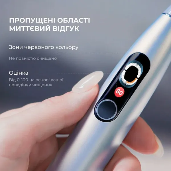 Зубна електрощітка Oclean X Plus Pro Digital (Silver)