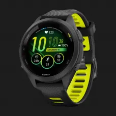 Garmin Forerunner 265S Black Bezel and Case with Black/Amp Yellow Silicone Band