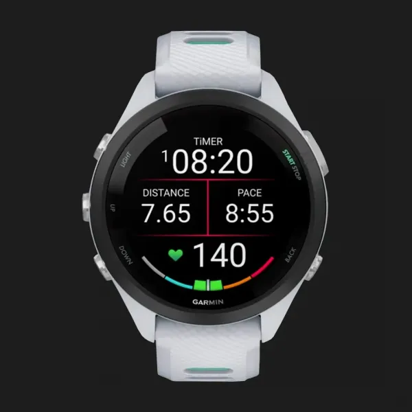 Garmin Forerunner 265S Black Bezel, Whitestone Case, Whitestone/Neo Tropic Silicone Band