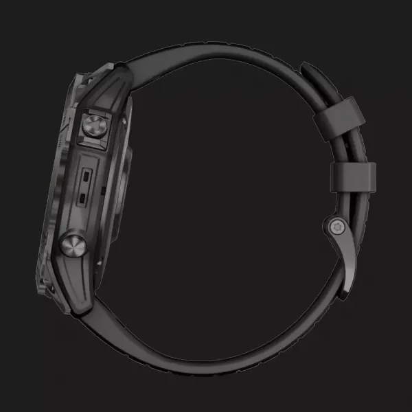 Garmin Fenix 7X Pro Sapphire Solar Carbon Gray DLC Titanium with Black Band