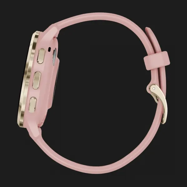 Garmin Venu 3S Soft Gold Stainless Steel Bezel with Dust Rose Case and Silicone Band