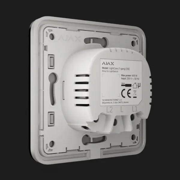 Вимикач одноклавішний Ajax LightSwitch (Black)