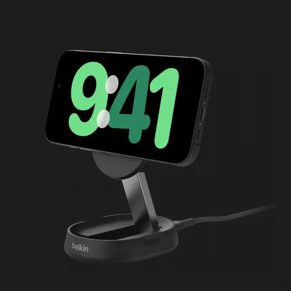 Безпровідна зарядка Belkin 15 Вт Magnetic Stand Qi2 (Black)
