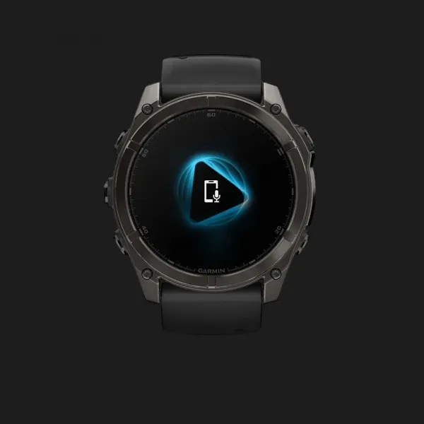 Garmin Fenix 8 51mm AMOLED Sapphire Carbon Gray DLC Titanium with Black/Pebble Gray Silicone Band (010-02905-20/21)