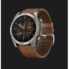 Garmin Fenix 8 51mm AMOLED Sapphire Titanium with Chestnut Leather Band (010-02905-40)