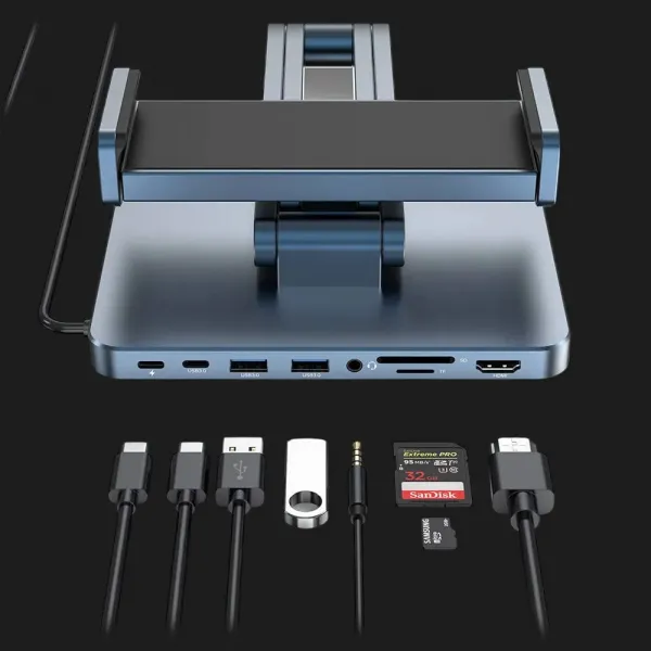 Підставка WIWU Adjustable 8 in 1 Hub Stand AH801 (Gray)