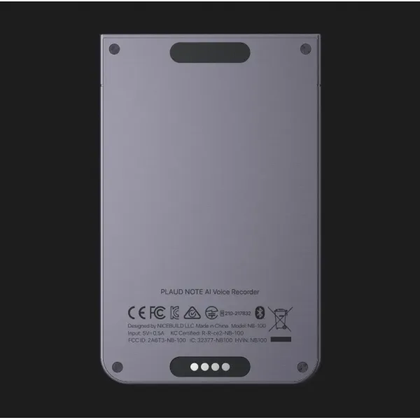 Цифровий диктофон PLAUD Note ChatGPT AI (Black) (NB-100-BL)