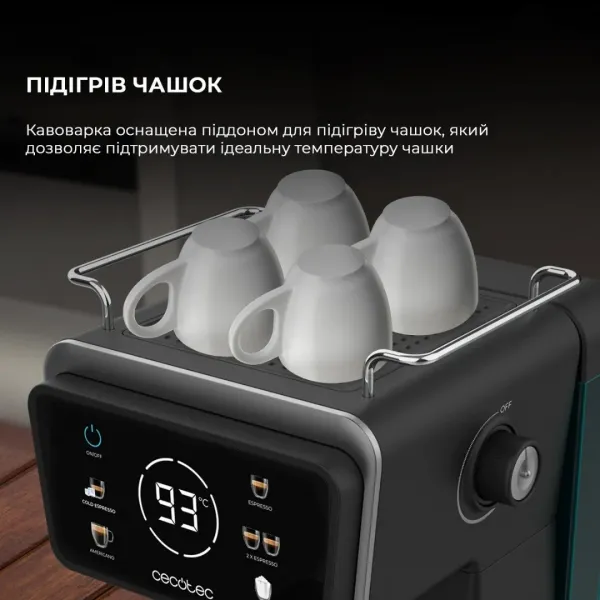 Ріжкова кавоварка Cecotec Power Espresso 20 ColdBrew Touch (Black) (CCTC-00269)