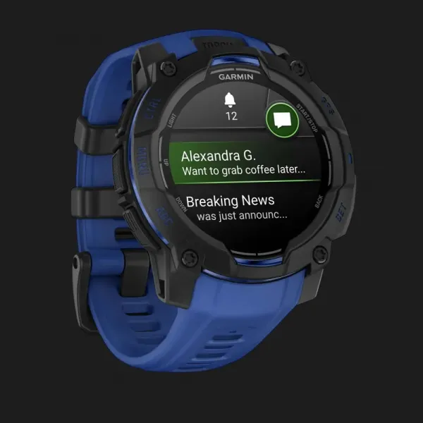 Garmin Instinct 3 45mm AMOLED Black with Bolt Blue/Black Band