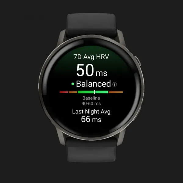 Garmin Venu 4 45mm Slate with Black Silicone Band
