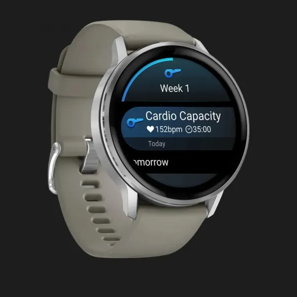 Garmin Venu 4 45mm Silver with Silver Gray Silicone Band