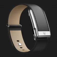 Ремінець Whoop LeatherLuxe Band Straight для Whoop MG (Black/Cream with Titanium) (Size S)